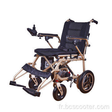 Pliage léger à quatre roues rouleaux en fauteuil roulant électrique petit fauteuil roulant électrique pliable